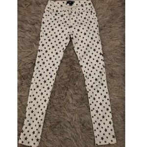 Star printed skinny jeans